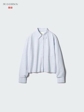 Uniqlo x JW ANDERSON Light Blue Windowpane Check Button-Up Shirt